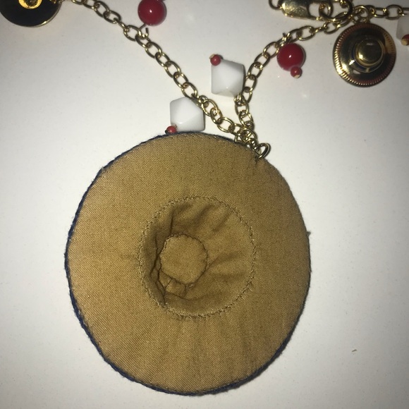 Tory Burch Straw Hat Statement Necklace - Picture 4 of 6